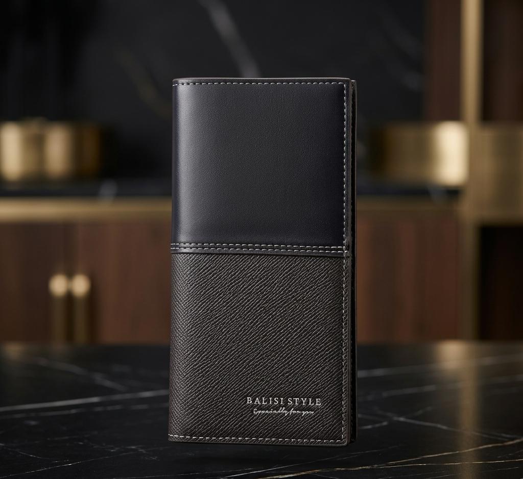 Balisi Style Two-Tone Long Wallet